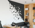 Geometric Corner Wall Decal: Abstract Minimalist Office Decor