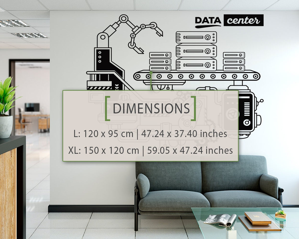 Data Center Vinyl Wall Decal: Corporate Office Decor