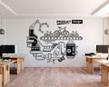 Product Design Vinyl Wall Decal: Modern Office Decor