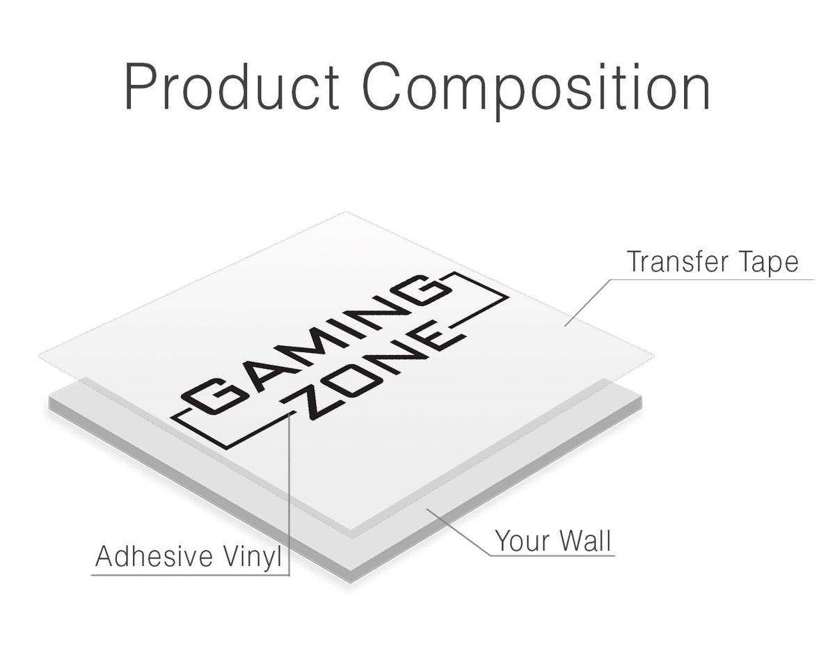 Gaming Zone Wall Decal, Gamer Room Decor, Battlestation Sticker, Minimalist Vinyl Wall Art