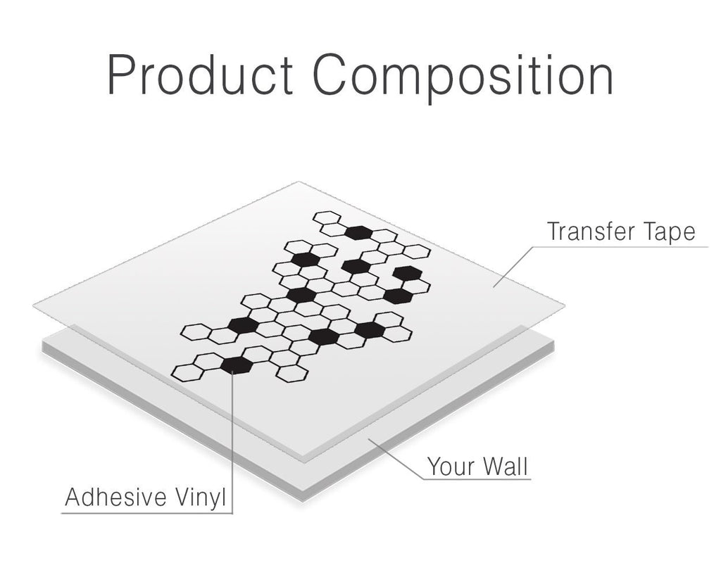 Honeycomb Vinyl Wall Decals: Geometric Hive Wall Art