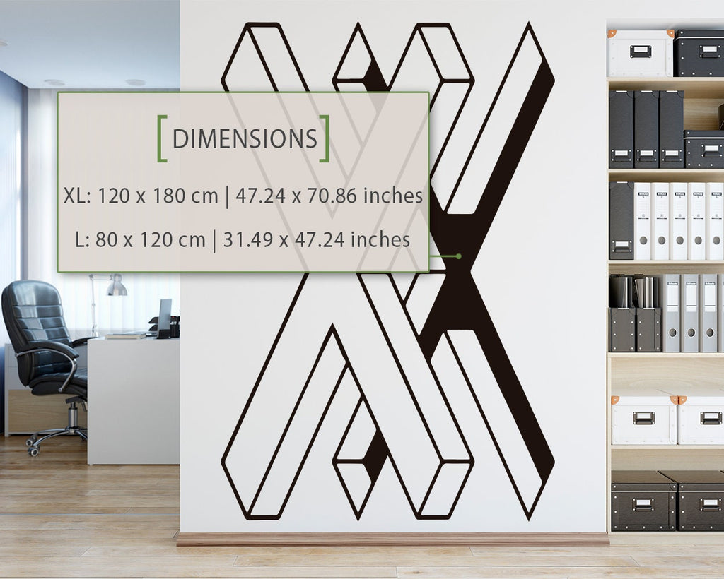 Optical Illusion Wall Decal: Geometric Art Sticker