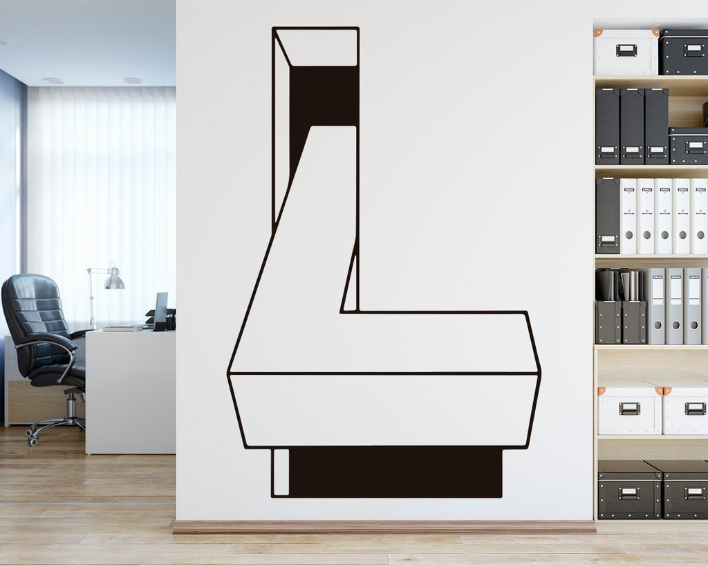 Optical Illusion Wall Decal: Modern Home Office Decor