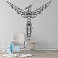 Geometric Phoenix Wall Decal: Modern Art Sticker