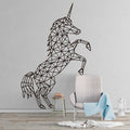 Geometric Unicorn Wall Decal: Minimalist Scandinavian Art