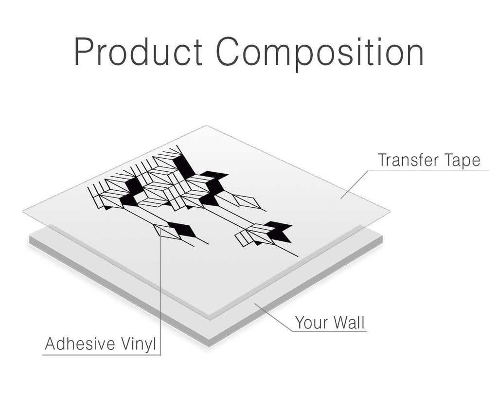 Geometric Wall Decal: Abstract Art Stickers, Home Office Decor