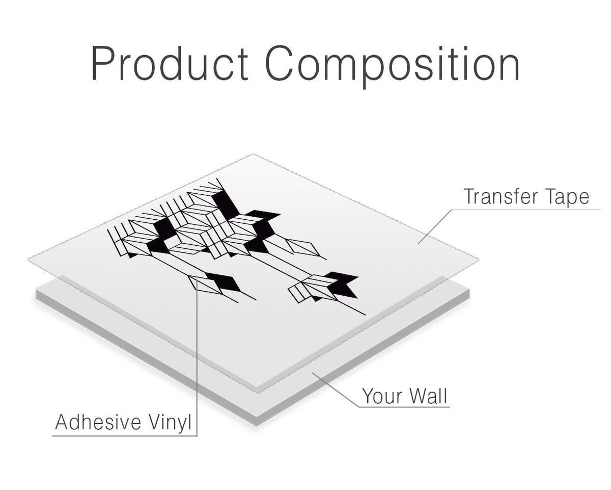 Geometric Wall Decal: Abstract Art Stickers, Home Office Decor