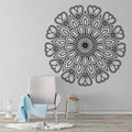 Floral Mandala Wall Decal: Bohemian Headboard Decor