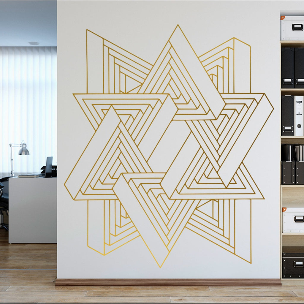Triangle Geometric Wall Decal: Modern Art Sticker