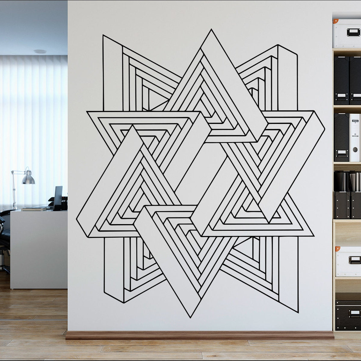 Triangle Geometric Wall Decal: Modern Art Sticker