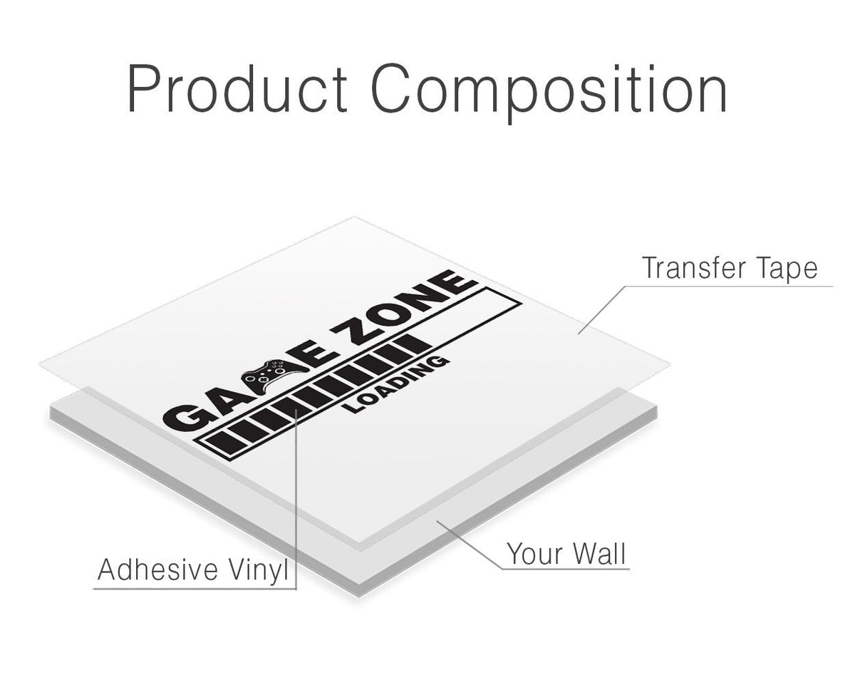 Game Zone Loading Wall Decal, Gamer Room Decor, Battlestation Sticker, Vinyl Wall Art