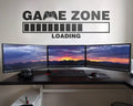 Game Zone Loading Wall Decal, Gamer Room Decor, Battlestation Sticker, Vinyl Wall Art