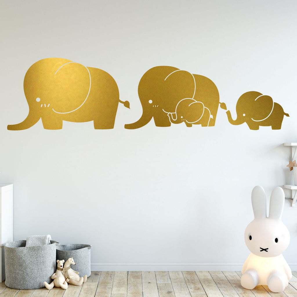 Elephant Family Nursery Wall Decal, Baby Shower Gift