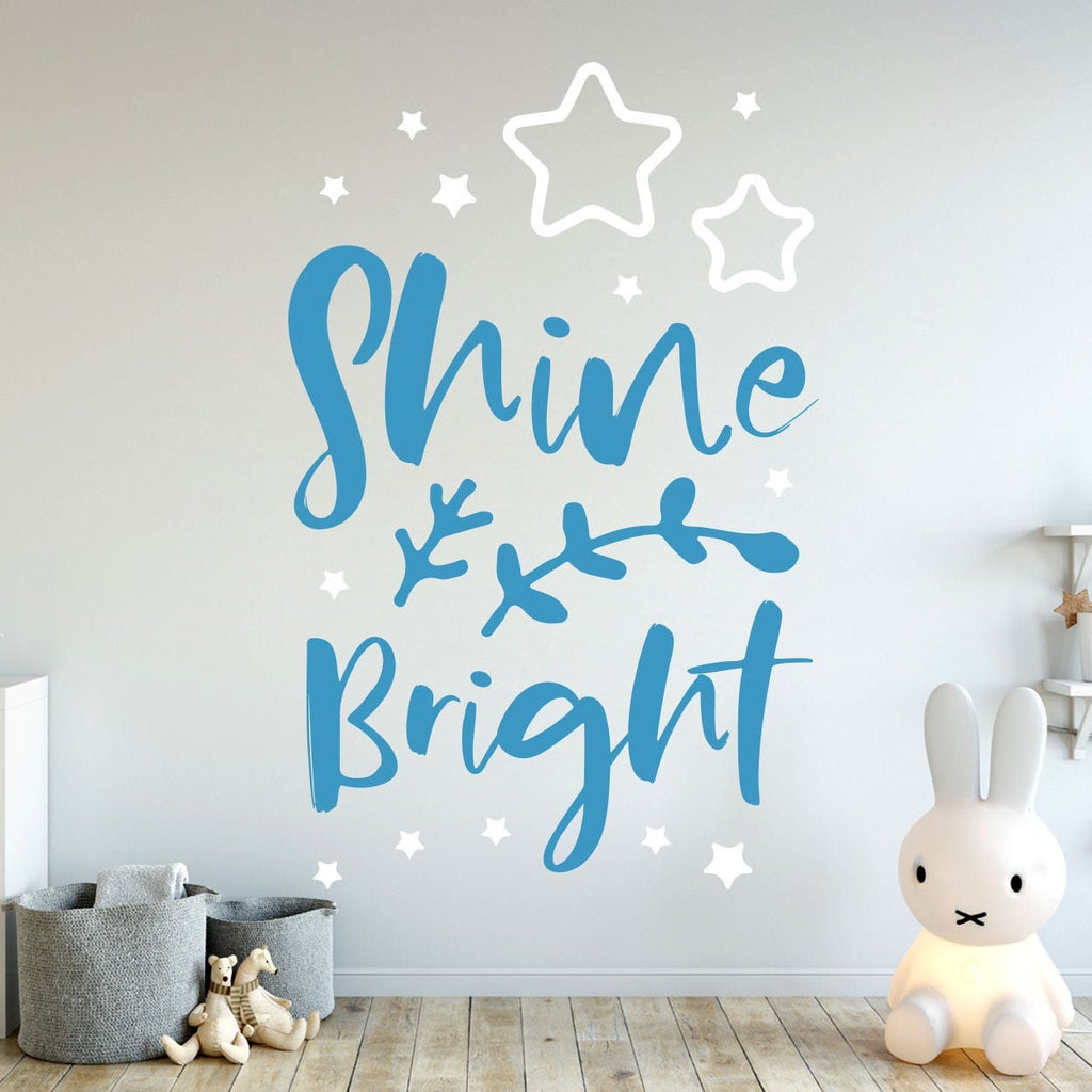 Nursery Wall Decal: Shine Bright, Stars Vinyl Decor