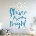 Nursery Wall Decal: Shine Bright, Stars Vinyl Decor