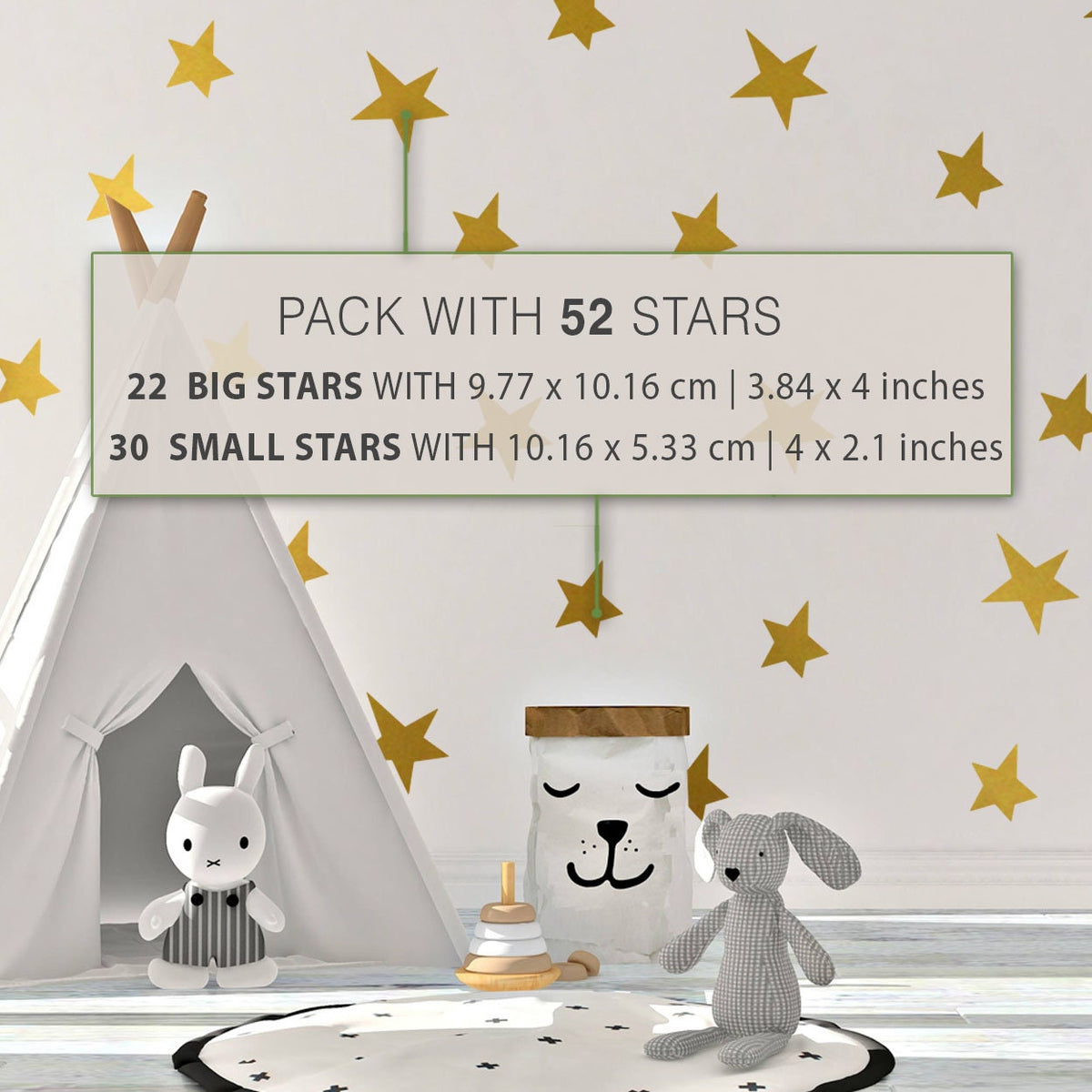 Star Nursery Wall Decals, Baby Room Decor, Removable Vinyl Stickers