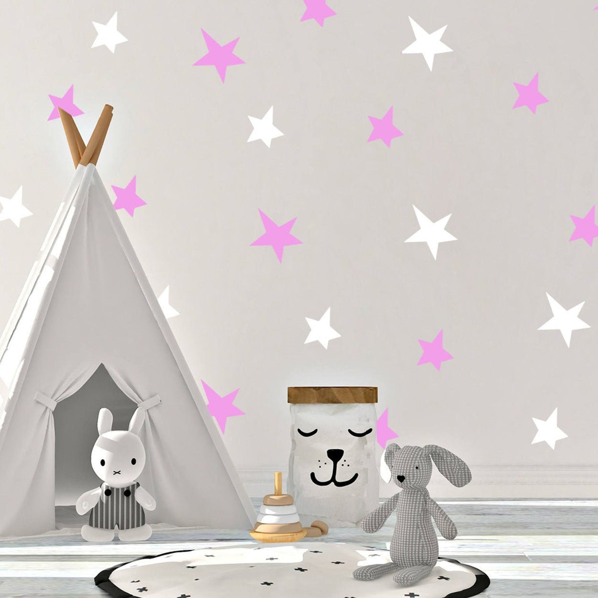Star Nursery Wall Decals, Baby Room Decor, Removable Vinyl Stickers