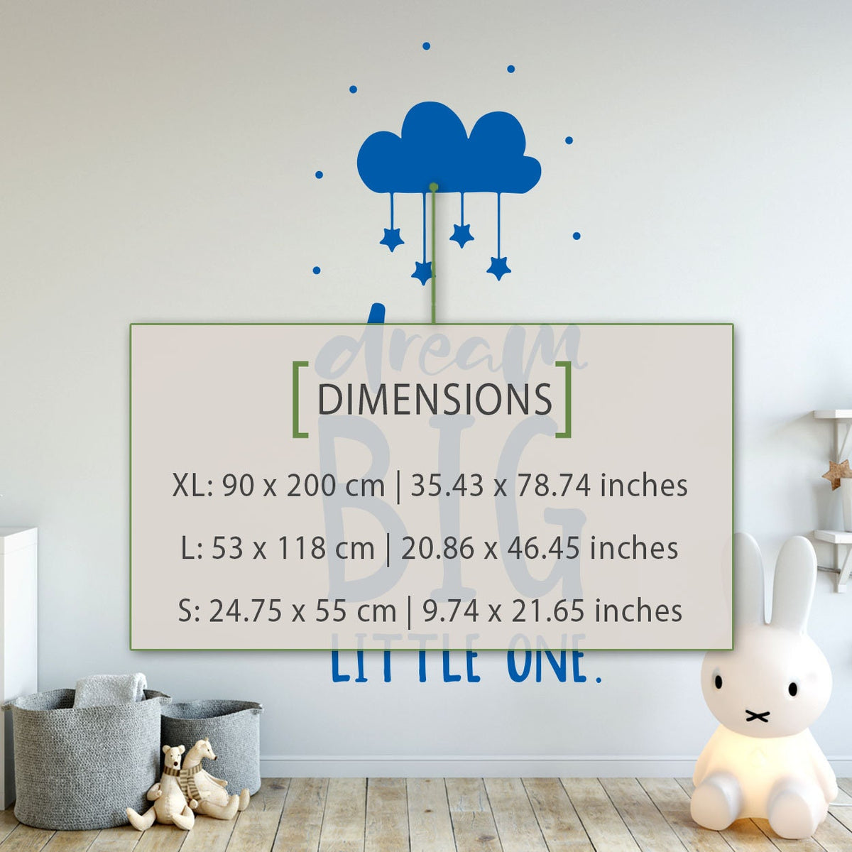 Dream Big Nursery Wall Decal, Baby Room Decor
