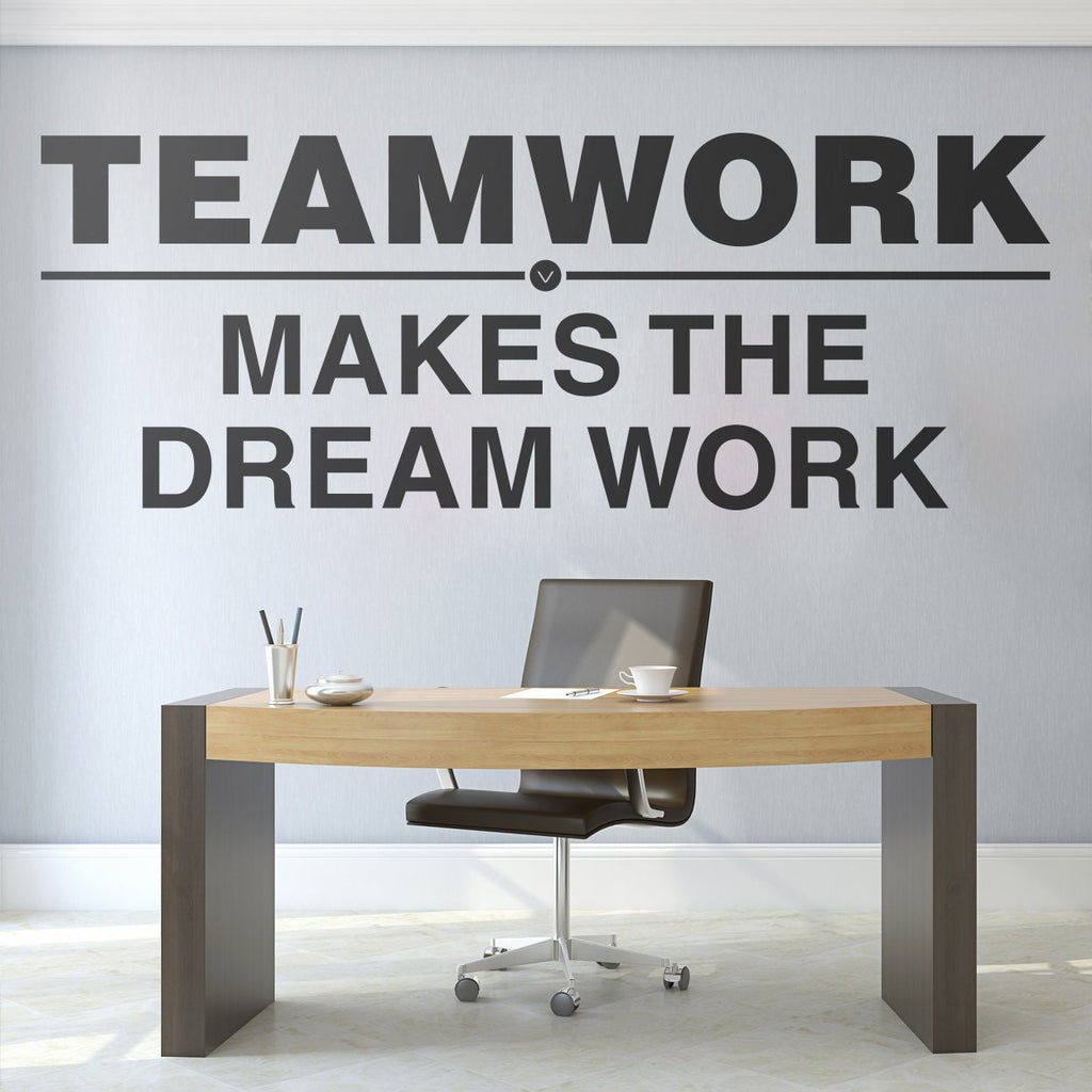 Teamwork Quote Wall Decal: Motivational Office Decor