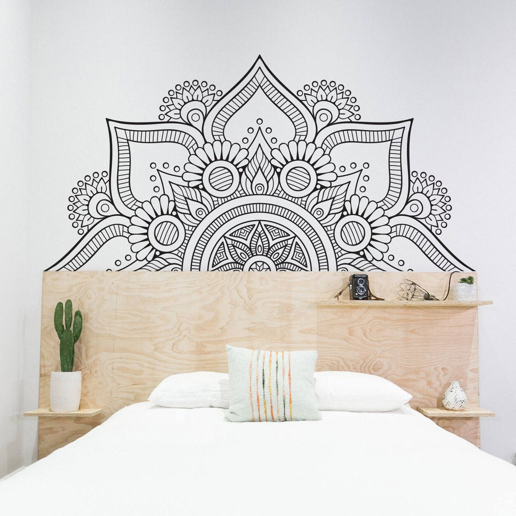 Sacred Geometry Mandala Wall Decal: Boho Vinyl Wall Art