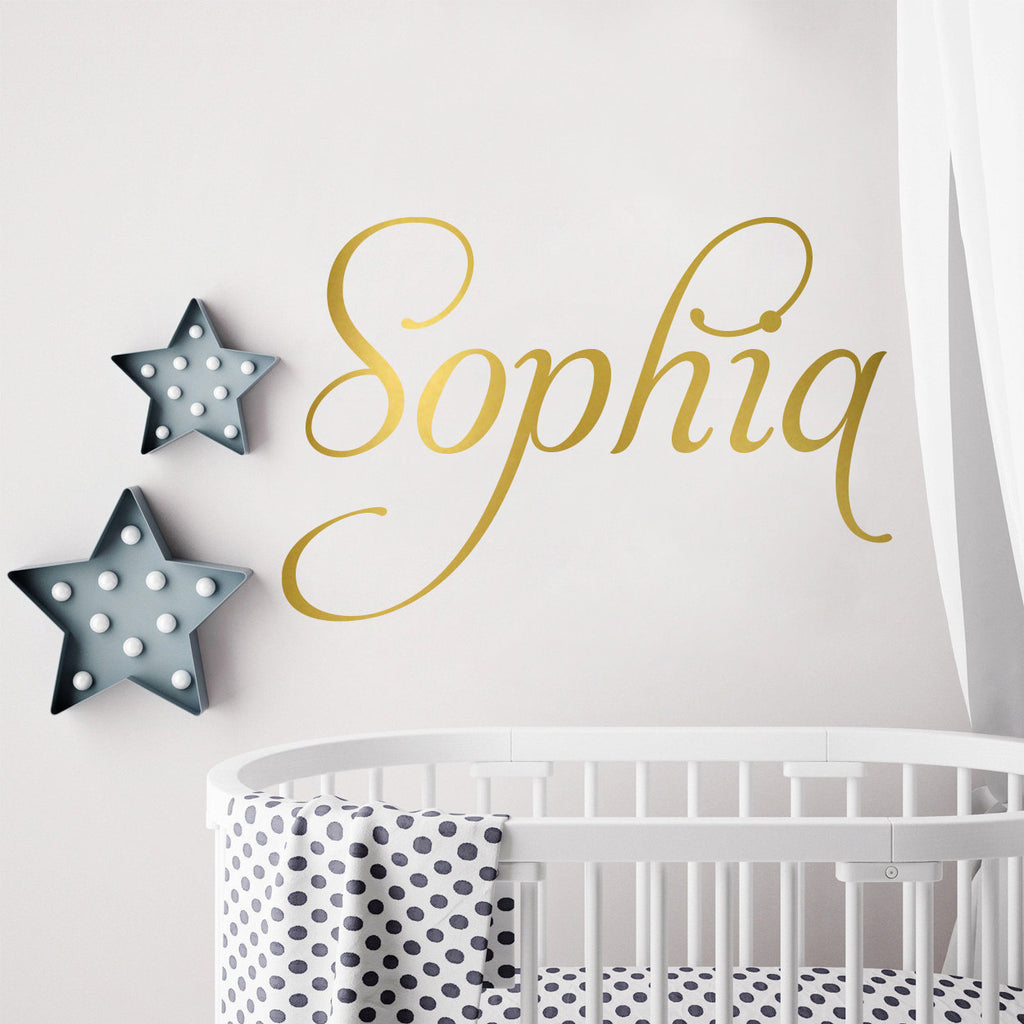 Personalized Name Vinyl Wall Decal | Minimalist Nursery Decor | Kids Room Makeover