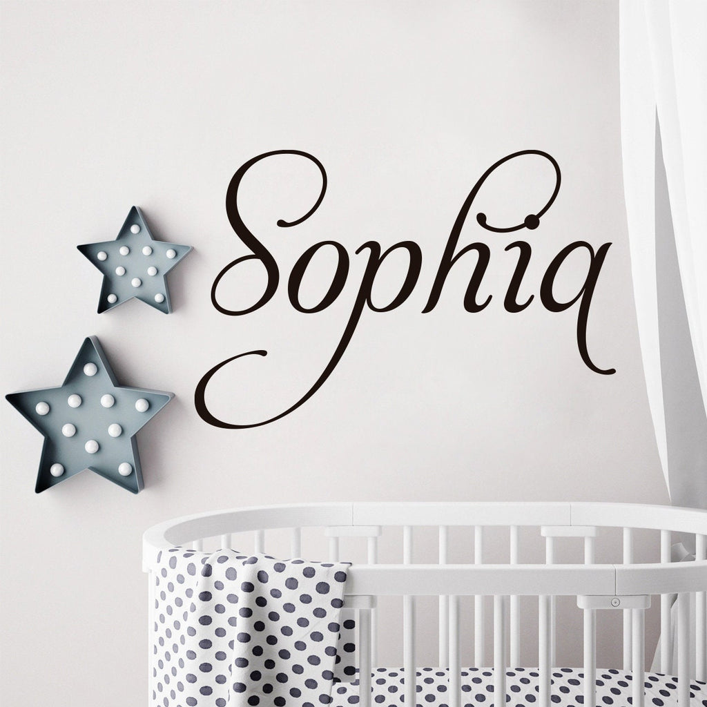 Personalized Name Vinyl Wall Decal | Minimalist Nursery Decor | Kids Room Makeover