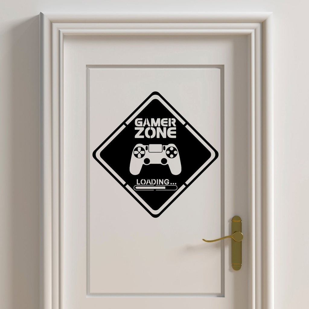 Gamer Zone Wall Decal, Kids Gamer Room Decor, Controller Vinyl Sticker