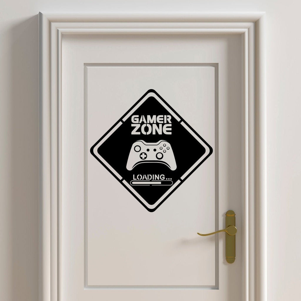 Gamer Zone Wall Decal, Kids Bedroom Gamer Decor, Controller Vinyl Sticker