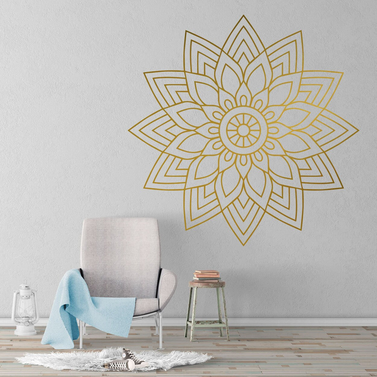 Flower Mandala Wall Decal: Bohemian Wall Art