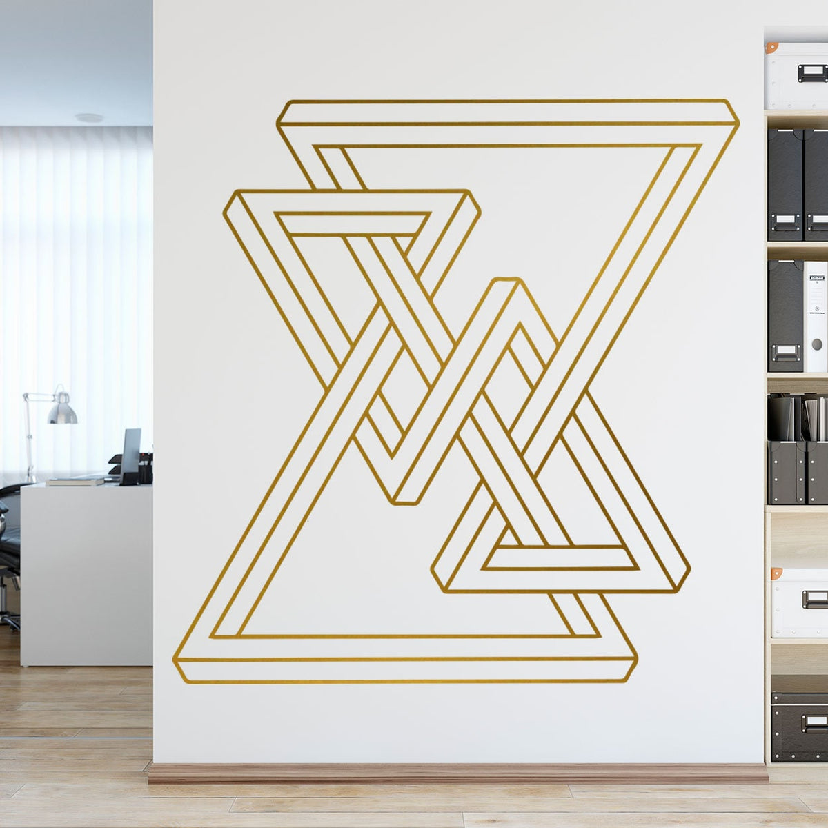 Geometric Triangle Wall Decal: Modern Office Decor