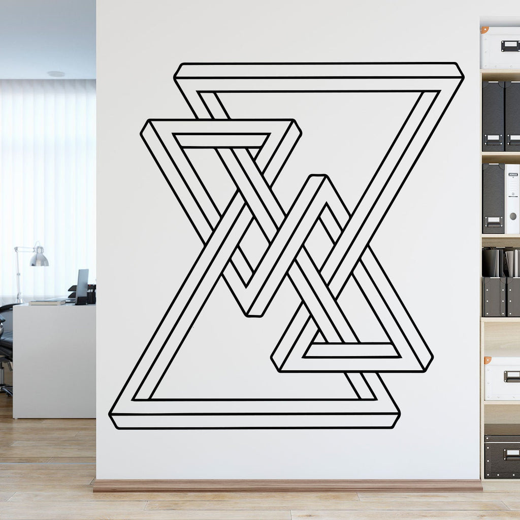 Geometric Triangle Wall Decal: Modern Office Decor