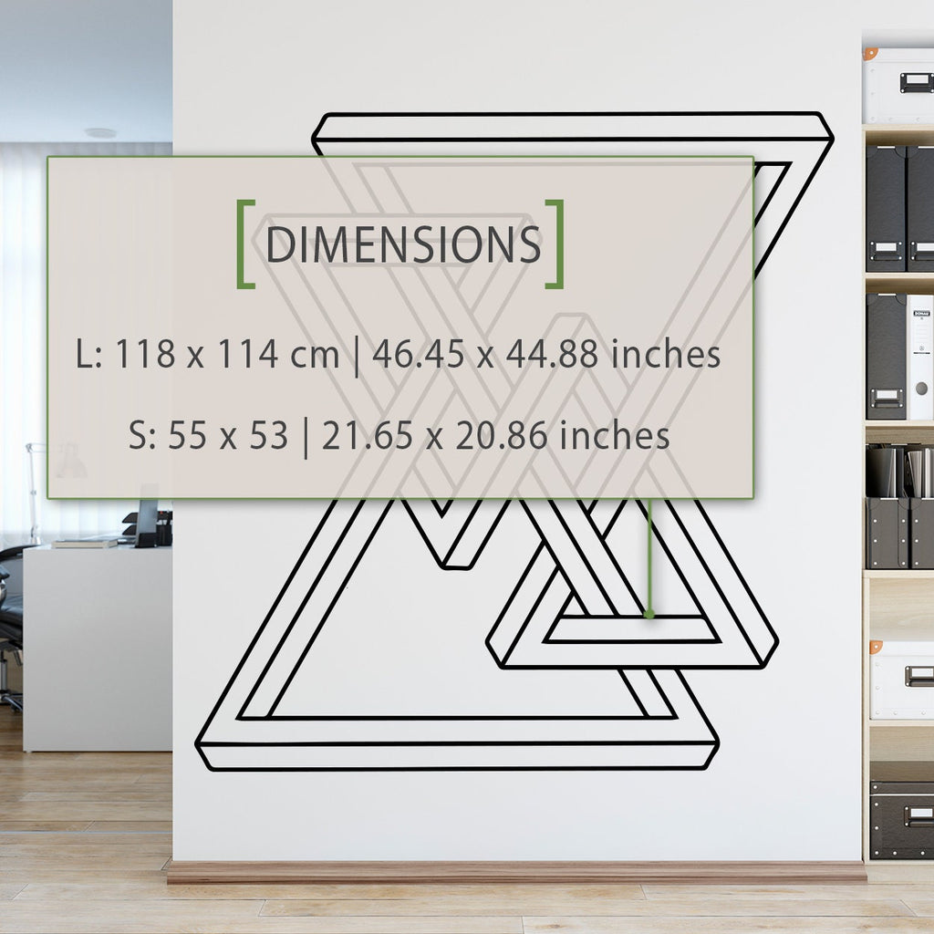 Geometric Triangle Wall Decal: Modern Office Decor