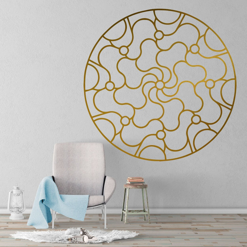 Minimalist Mandala Wall Decal: Geometric Sacred Geometry Art