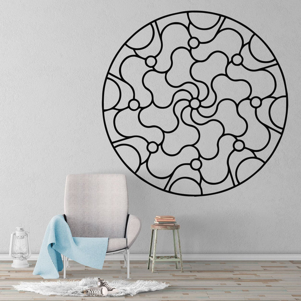 Minimalist Mandala Wall Decal: Geometric Sacred Geometry Art