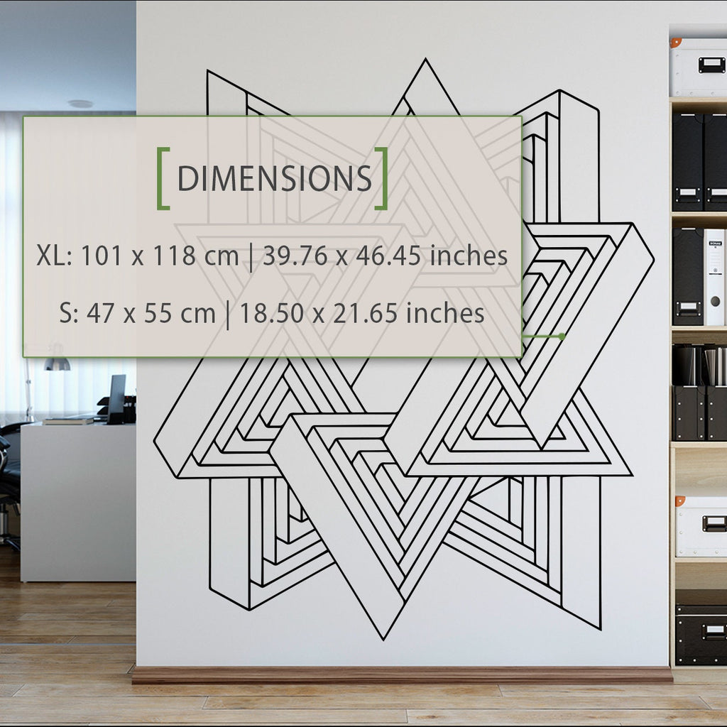 Triangle Geometric Wall Decal: Modern Art Sticker