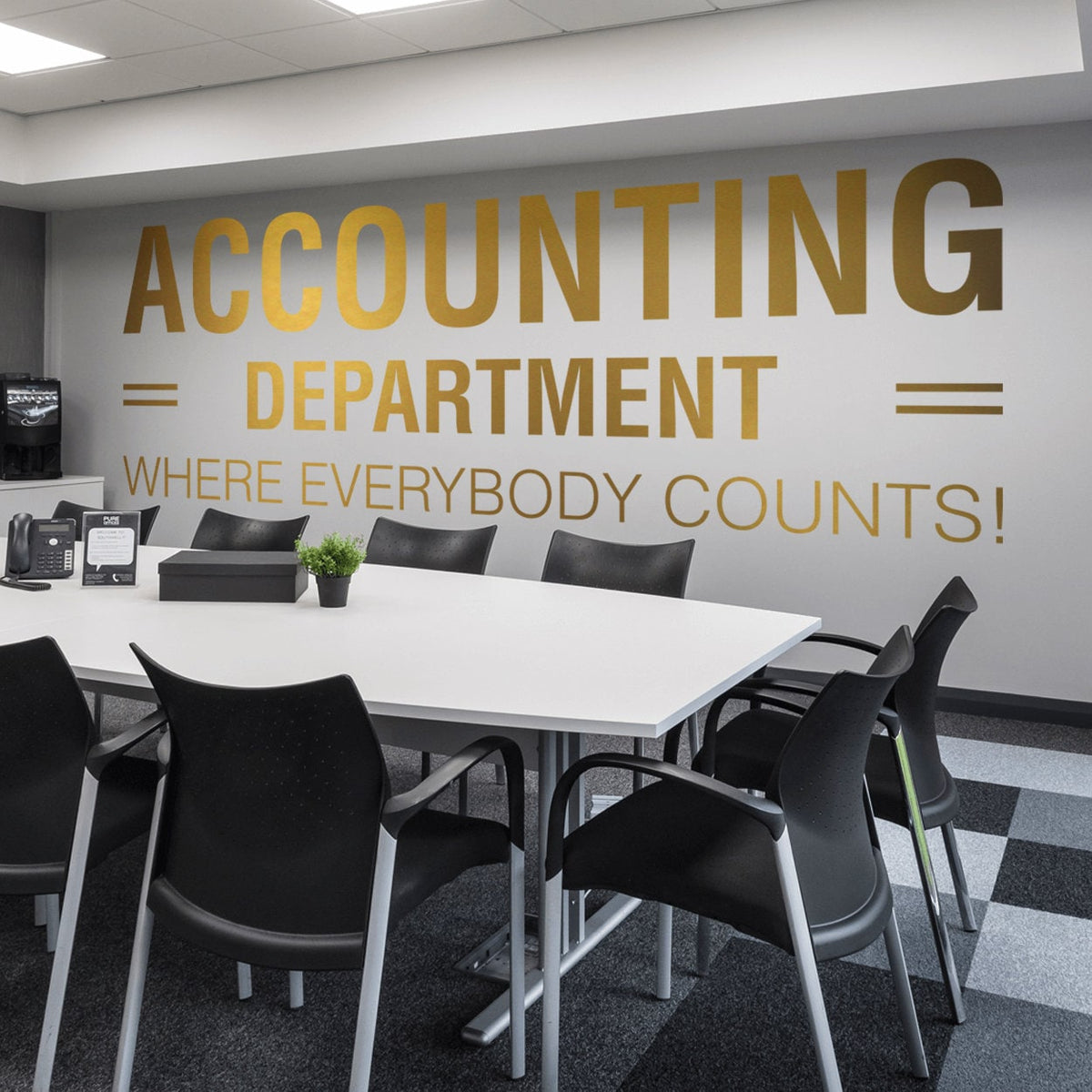 Accounting Department Wall Decal: Motivational Office Decor