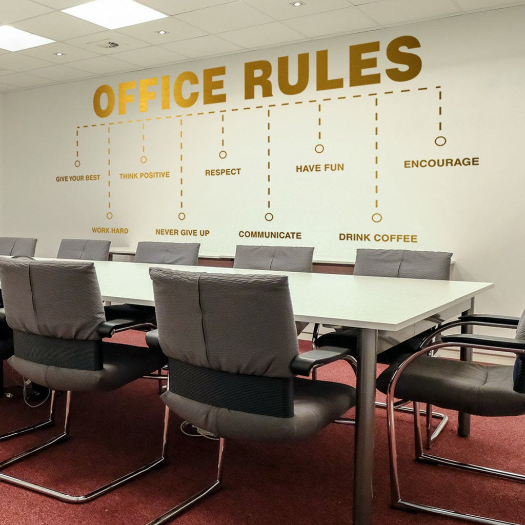 Office Rules Wall Decal: Motivational Office Decor