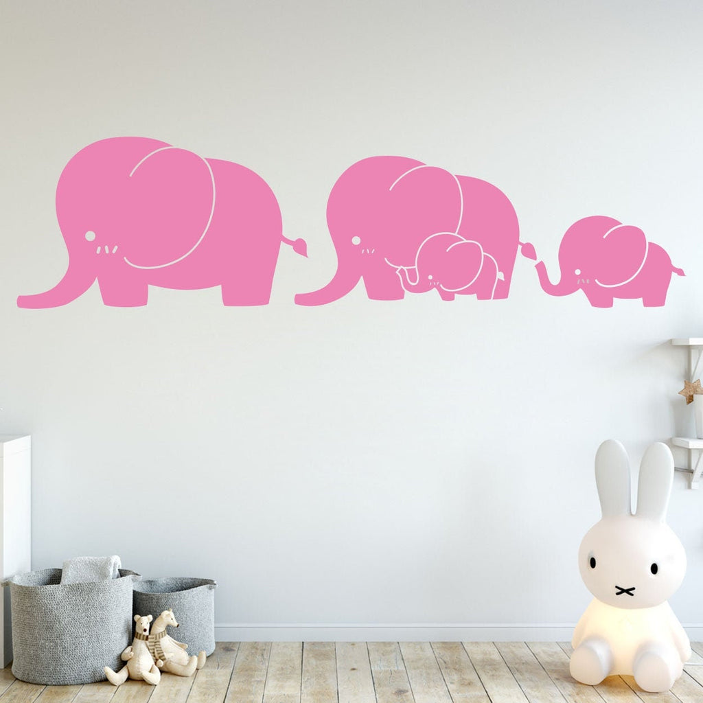 Elephant Family Nursery Wall Decal, Baby Shower Gift