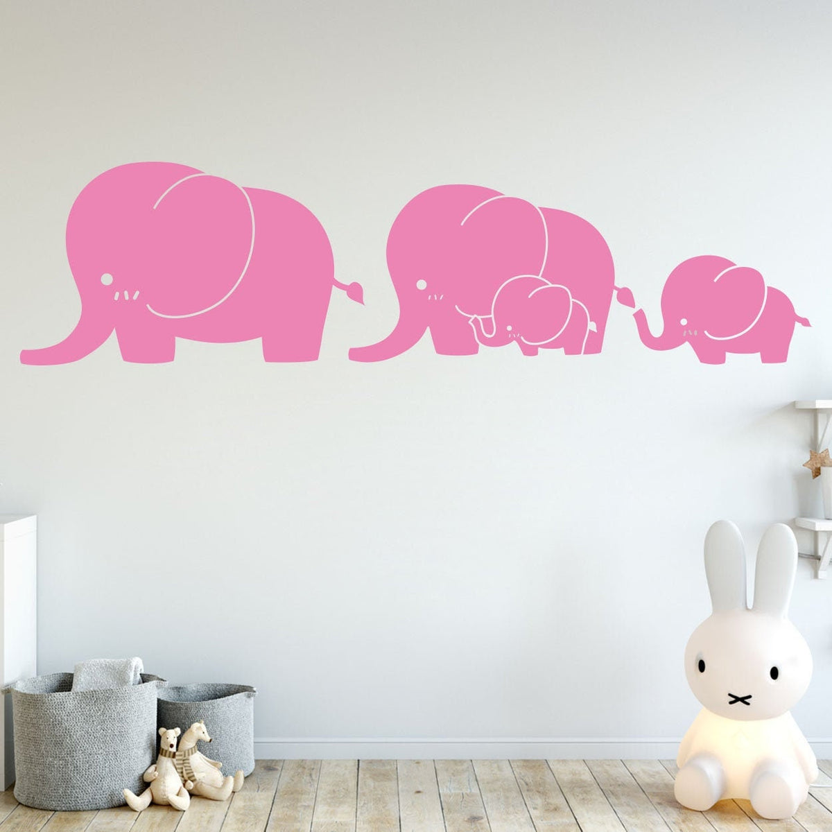Elephant Family Nursery Wall Decal, Baby Shower Gift