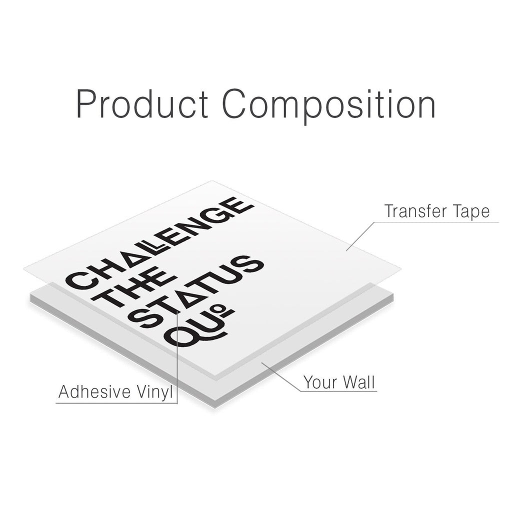 Challenge the Status Quo Office Wall Decal: Corporate Decor
