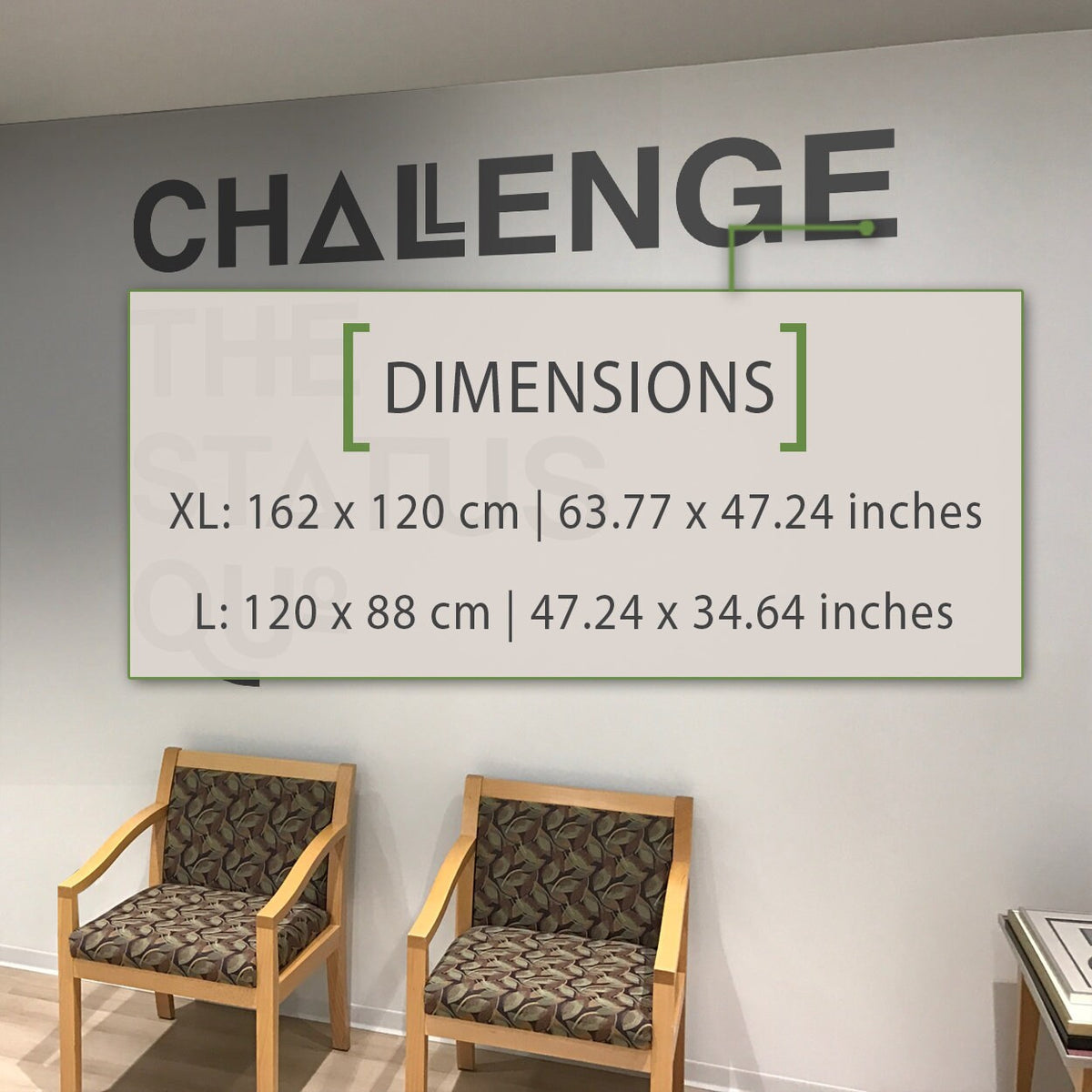 Challenge the Status Quo Office Wall Decal: Corporate Decor