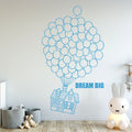 Dream Big Nursery Wall Decal: House with Balloons