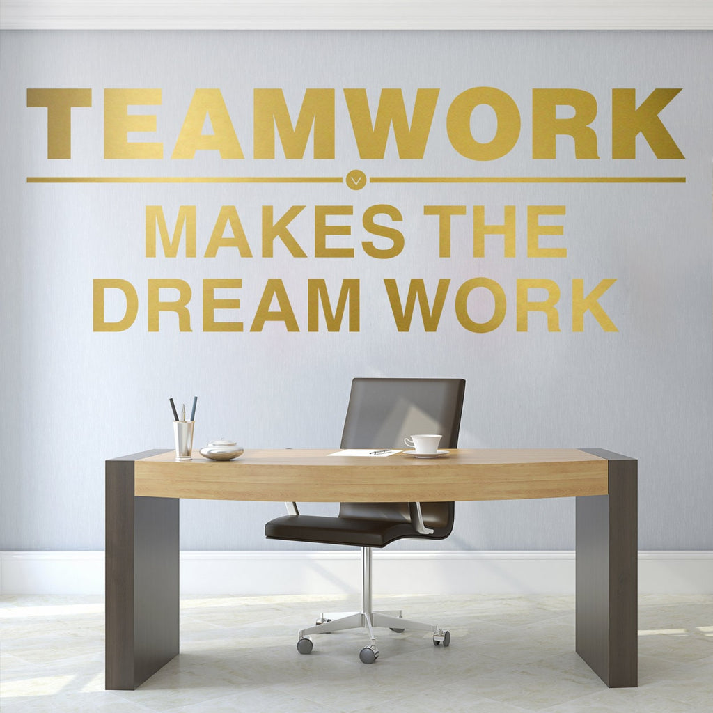 Teamwork Quote Wall Decal: Motivational Office Decor