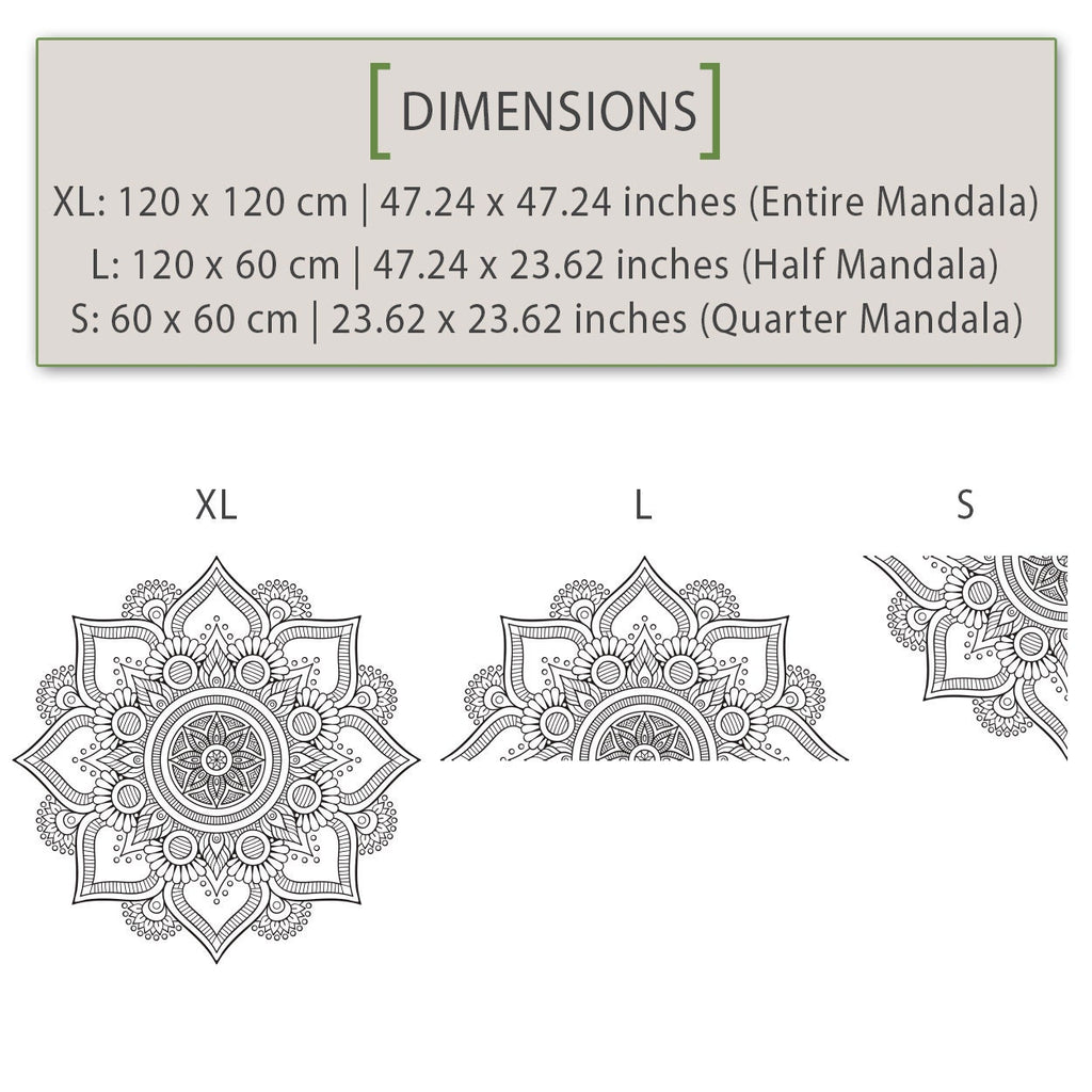 Sacred Geometry Mandala Wall Decal: Boho Vinyl Wall Art