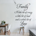 Family Love Quote Wall Decal: Home Decor Art Sticker