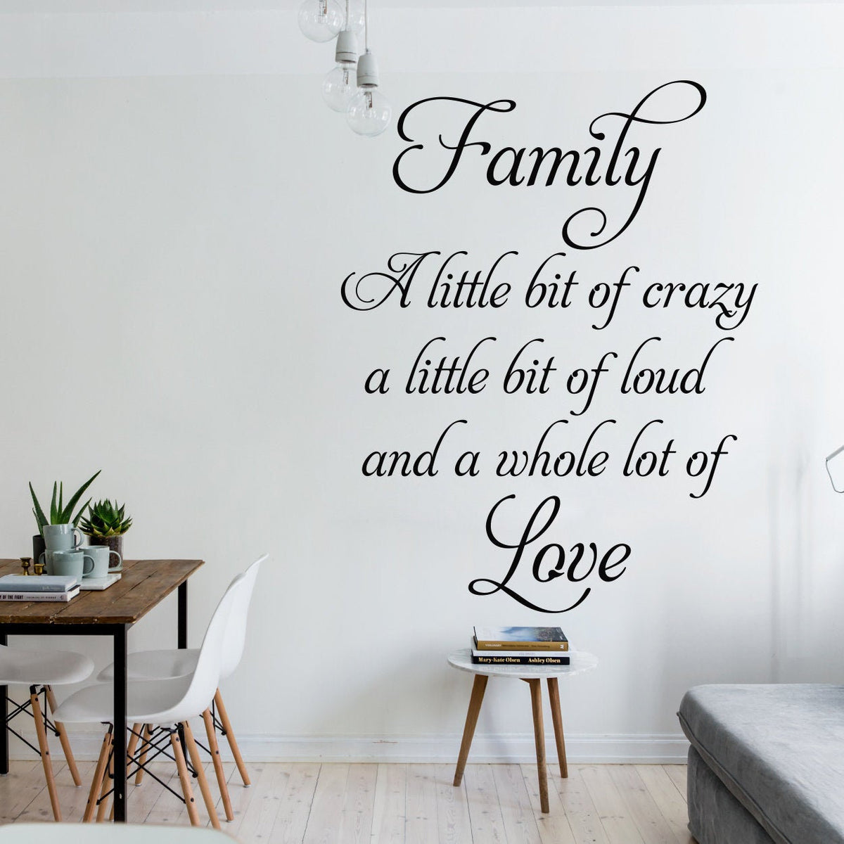 Family Love Quote Wall Decal: Home Decor Art Sticker