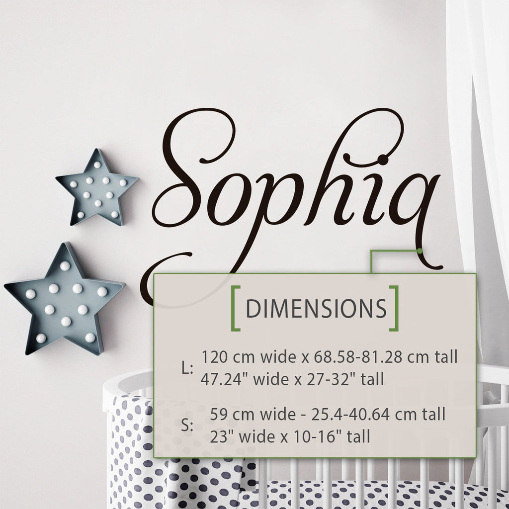 Personalized Name Vinyl Wall Decal | Minimalist Nursery Decor | Kids Room Makeover