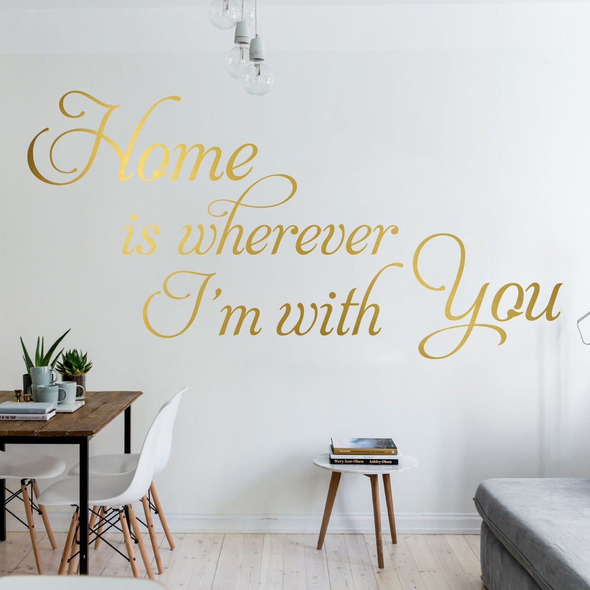 Home Is Wherever I'm With You Wall Decal - Quote Wall Art
