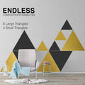 Mid Century Geometric Triangle Wall Decals: Modern Minimalist Decor