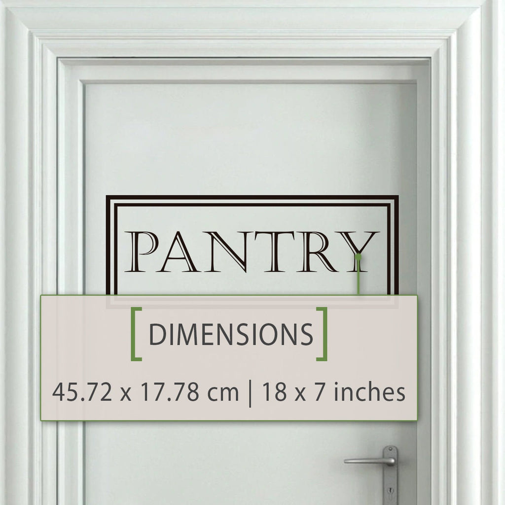 Pantry Door Vinyl Decal: Farmhouse Kitchen Organization